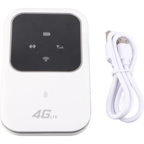 Routeur WiFi 4G LTE Portable Mini 150 Mbps, Support B1/3/5/8/38/39/40/41, M80 Blanc (1/5)