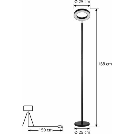 [GEBRAUCHT] B-Ware Lindby Stehleuchte Cilian Led Metall Schwarz Rgbw Tuya Smart App Touchdimmer262