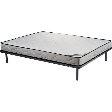 Set 140 x 190 cm Rete a doghe + Materasso schiuma e rivestimento bambù  - KANANI di NATUREA
