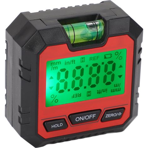 Boîte à Niveau Digital Inclinomètre Électronique pour Menuiserie avec Bulle Horizontale Magnétique ABS 2 Piles AAA (1/5)