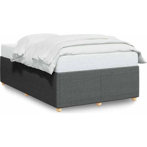 Maison Exclusive - Bettgestell ohne Matratze Dunkelgrau 120x190 c (1/5)