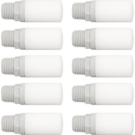 10 pièces silencieux pneumatique, silencieux d'échappement d'air, raccord de tuyau d'échappement G1/4 pouces, filtre anti-bruit, silencieux PP pour cylindre (1/5)