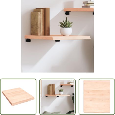 Wandregal Eiche - Wandregal 40x50x(2-4) cm Massivholz Eiche Unbehandelt (1/5)