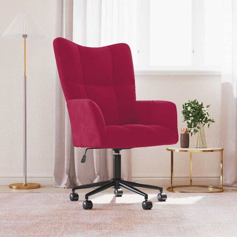 vidaXL Sedia Relax Rosso Vino in Velluto (1/5)