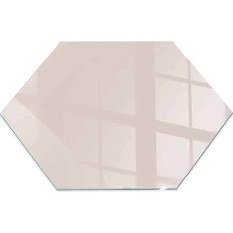 Plaque de protection de sol pour cheminée en verre trempé avec impression Couleur Rose pâle h40 cm (1/5)