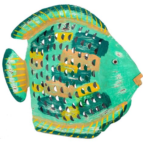 Signes Grimalt Pez Verde Bougeoir Marin - Figurine Poisson Vert - 37x43x10cm (1/3)