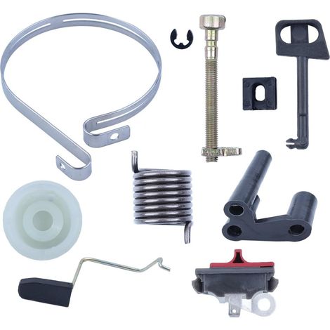 Ensemble de démarreur Printemps Réglage de la bande de frein de chaîne Interrupteur d'arrêt pour tronçonneuse Husqvarna 136 137 142 Pièces neuves (1/5)