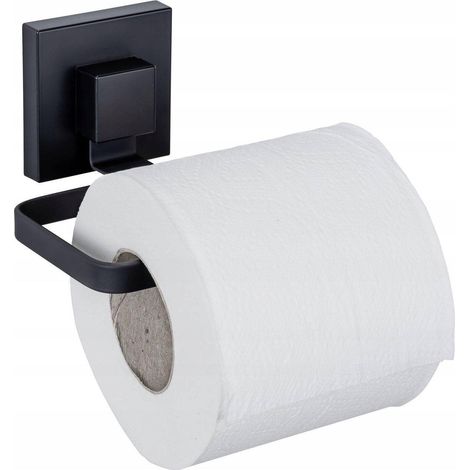 Wenko Quadro porta rotolo carta igienica nero opaco quadrato