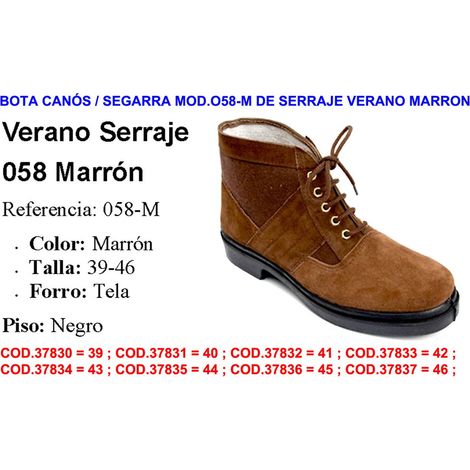 Canos Segarra 058-M Wildleder Sommerbraune Stiefel Größe 41