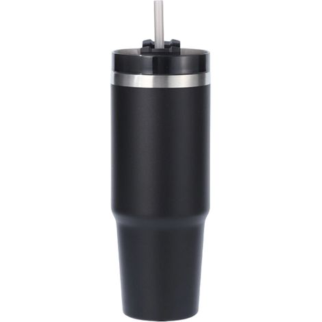Tumbler Isolé - Acier Inoxydable - 600 ml - Double Paroi Sous Vide - Compatible Support Tasse Voiture - Blanc - 1 Pièce