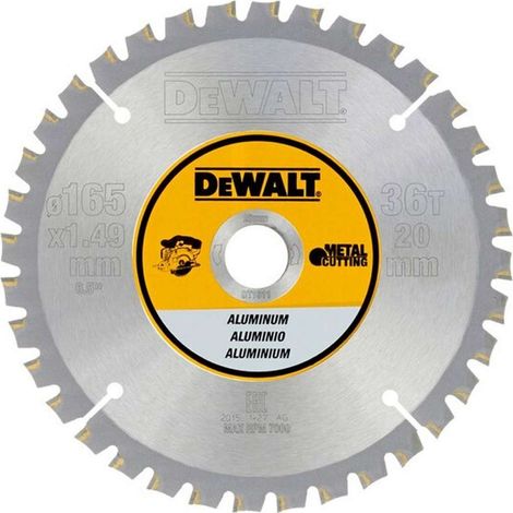 DeWALT - Sägeblatt Aluminium 165x20 mm, 36 Zähne DT1911