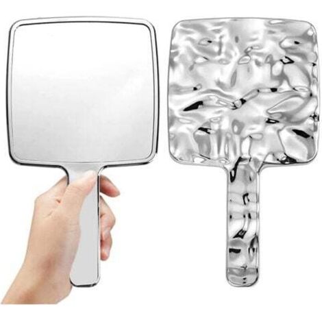 Miroir Portable Miroir à Main Miroir Maquillage Miroir Voyage Miroir Multi-Usages pour Maquillage, Coupe de Cheveux, Soins du Visage, Rasage