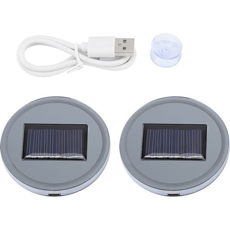 Stück Solar-LED-Becherhalter mit RGB-Beleuchtung (7 Farben), USB-Anschluss, Auto-Flaschenhalter, Hintergrundmatte