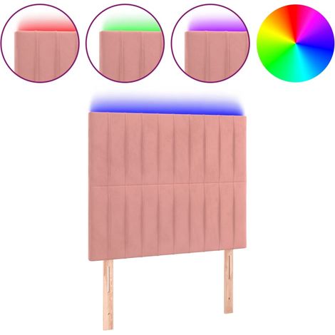 Maison Exclusive - Testiera a LED Rosa 80x5x118/128 cm in Velluto