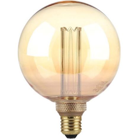 V-TAC Lampadina LED Attacco E27 da 4W G125 Filamento Ambrato Bianco Caldo (1/5)