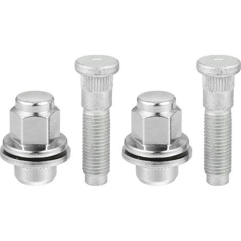 Goujons De Roue M12-1,5 13-19 1 Jeu 55mm, Hexagonal 19mm, Acier Allié, Argent, OE C2C35294010, Avant/Arrière/Droite/Gauche, S-Type, X-Type, XJ (1/5)