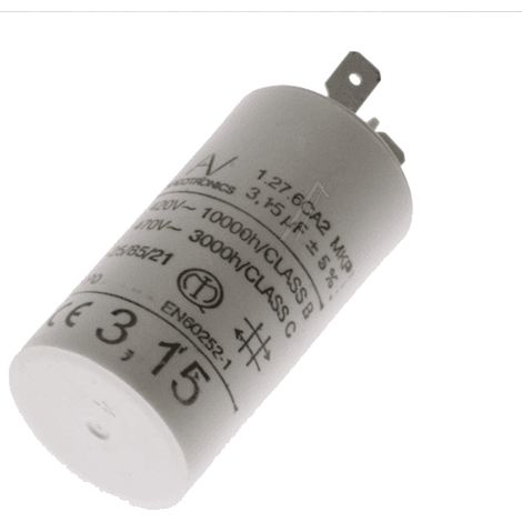 Condensateur 3 ou 3.15 MF 450 V – Compatible hottes Scholtes, Whirlpool, Ignis – Améliore l'efficacité électrique (1/2)