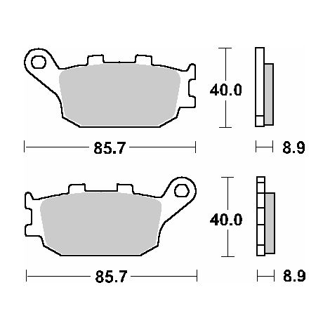 Pastillas de freno SBS KH174 Street Standard Cerámica Negra