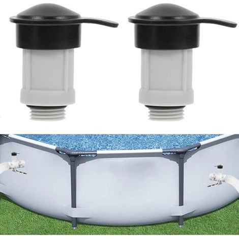 Lot de 2 valves de buse d'air de piscine, Accessoires de piscine pour piscine hors-sol Intex 26719MW, 26719W, 26733EH, 26735EH (1/5)