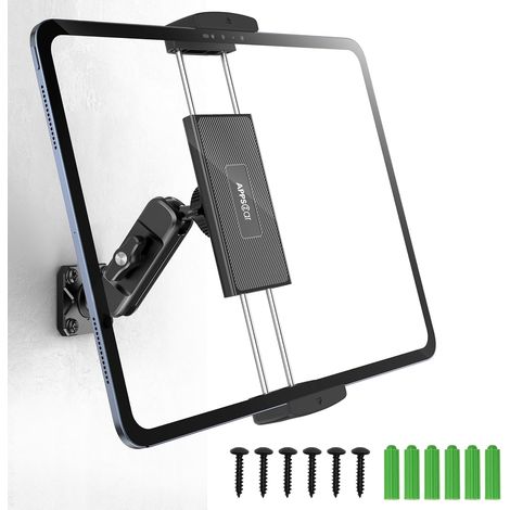 Support mural pour iPad, robuste, avec base en alliage d'aluminium, rotatif à 360°, pour la maison et la cuisine (1/5)