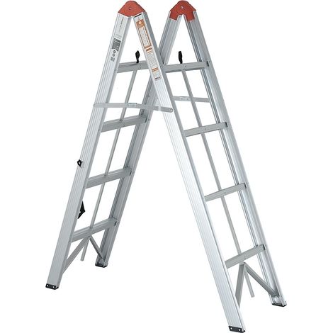 CLIMB Echelle double pliable et compacte en aluminium 4 marches (1/5)