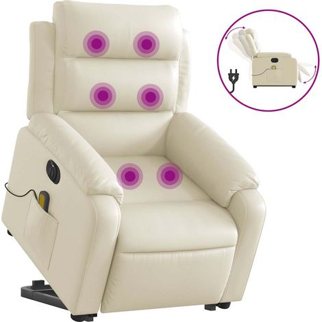 Maison Exclusive - Sillón de masaje elevable eléctrico cuero sint