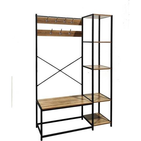 INDUSTRIAL INGRESSO METAL/QUERCIA 110X40X180 CM