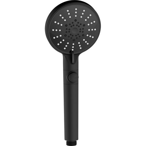 Doccetta nera con pulsante getto stop e 5 getti - Serie Zeus (1/3)