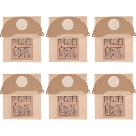 Sac à poussière en papier pour aspirateur Karcher WD2250 A2004 A2054 MV2 (1/5)