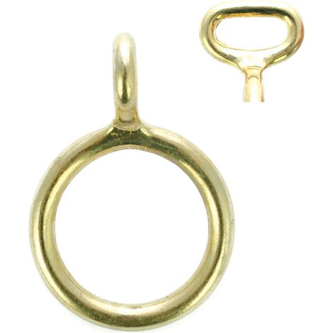 Anello dorato con gancio fisso per tie-down
