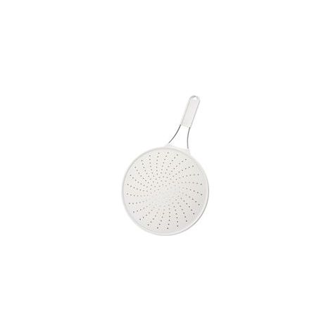 Protection Anti-Éclaboussures en Acier Silicone pour la Cuisine et la Maison - Prévenir Les Éclaboussures dHuile, Facile à Nettoyer, Résistant Haute Température (Grande Taille Blanche)