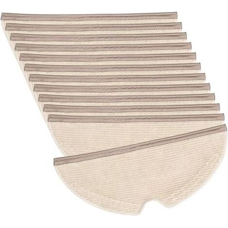 PA Lot de 12 Chiffons de Nettoyage pour Roborock Q7 Max S6 MaxV S5 S50 S51 S55 S6 S5 Max Q7 Max Plus / Q7 Max + Aspirateur, Accessoires de Rechange Serpillière pour Xiaomi Robot Aspirateurs (1/5)