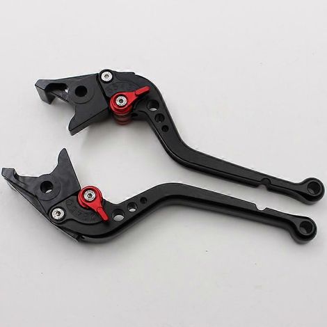 Convient pour la moto BMW C650GT : poignée de frein modifiée en alliage d'aluminium avec klaxon (poignée longue noire). (1/5)
