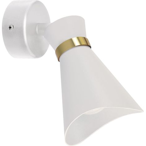 Applique da parete e soffitto 35W Loreta E14 bianco oro Ideus 04218