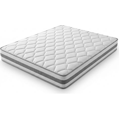 Matelas 140x200 cm H4 25 cm avec mousse de confort et ressorts ensachés ergonomiques, certifié OEKO-TEX, sans matelas (1/5)