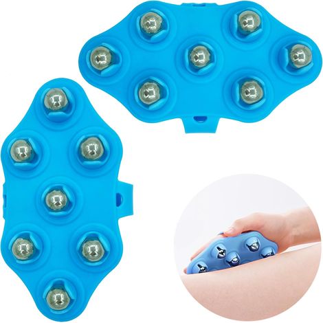 gants de massage à billes, gant de massage corporel à bille, rouleau de massage portable, masseur pour la relaxation musculaire (1/5)