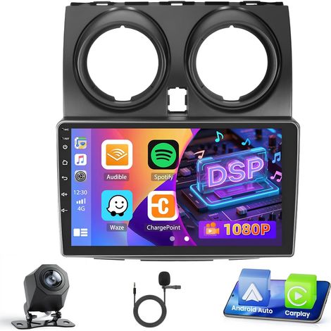 Autoradio Tactile Écran 9 Pouces Bluetooth Poste Radio Voiture Caméra de Recul, Radio avec GPS WiFi EQ FM RDS (1/5)