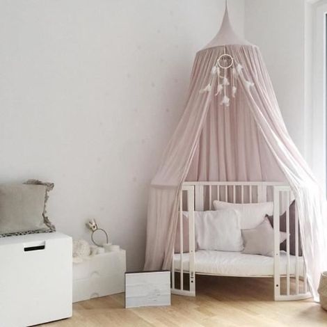 Tente de lit enfant - Non spécifié - 2.4m - Rose - 240cm de haut - 50cm de diamètre (1/4)