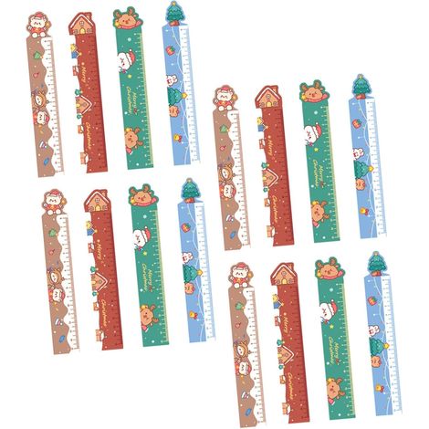 de Noël 16 pièces 15 cm Règles mignonnes Fournitures (1/5)