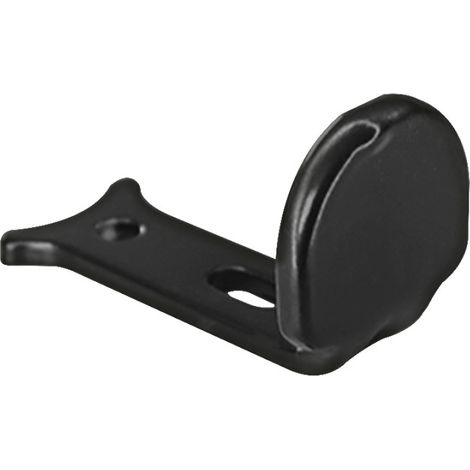 Butée d'espagnolette pour volet battant avec protection caoutchouc - Noir (1/4)