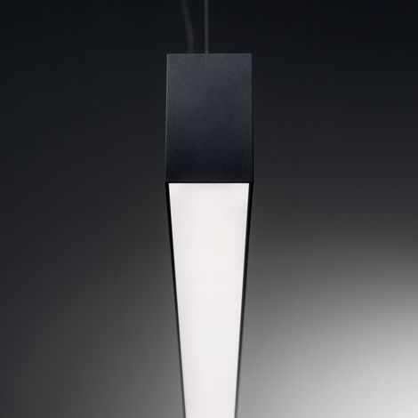 Sistema Lineare Fluo Wide Alluminio Nero Led 36W 3000K Luce Calda L.180,5Cm (1/3)