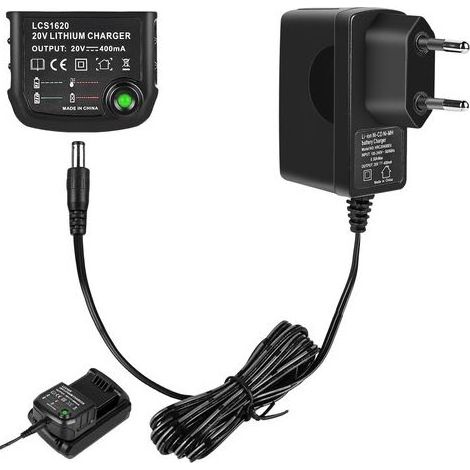 Chargeur lithium 18V/20V pour Black & Decker – Compatible avec batteries BL2018 BL1518 LBXR20 – Protection contre surcharge et surchauffe