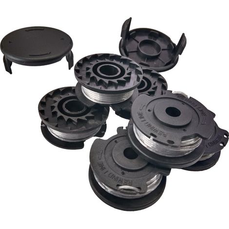 Bobine Rechange pour Coupe Bordure,Bosch F016800569/F016800385 Bobine+ Couvercle de Bobine F016F04557,Bobines de Fil pour Coupe Bordure pour Tondeuses Sans Fil,Bobine6+Couvercle2 (1/5)