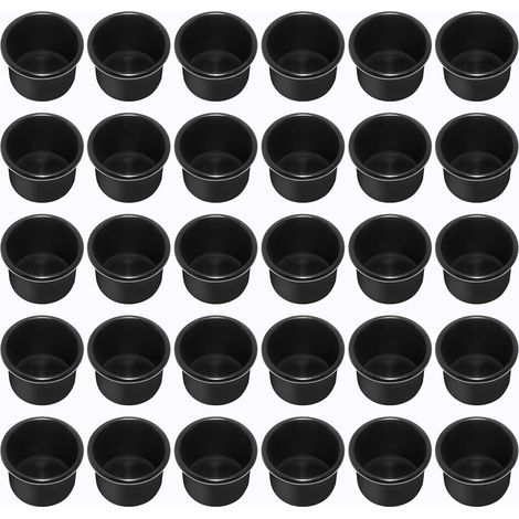 JSSEVN - 30-Piece Mini Candle Holders (30PCS, Black), Metal Candle Holders, Small Metal Candle Holders, Candle Holders, Small Candlesticks, Christmas Table Decoration Candle Holders (1/5)