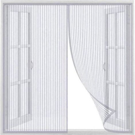 Zanzariera magnetica per finestre, zanzariera per porte, mantiene traspiranti gli spazi di porte e finestre, bianca, 120x120 cm