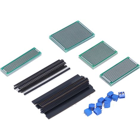 Kit PCB double face avec borniers à vis et connecteurs à broches pour débutants en soudure électronique (1/5)