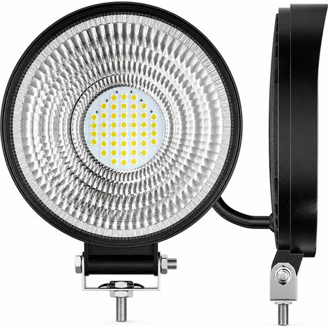 Phare de Travail LED Rond 44 LED, Faisceau Large Blanc pour Véhicules Tout-Terrain (1/5)