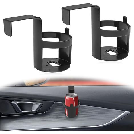 Set di 2 portabicchieri neri, impermeabili e resistenti, portatili e multifunzionali, adatti alla maggior parte delle auto, accessorio per auto per riporre i bicchieri, portabicchieri per sedile auto (1/5)