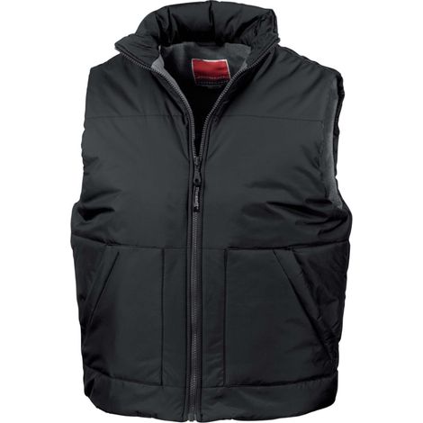 Bodywarmer de travail Result DOUBLÉ POLAIRE Noir M