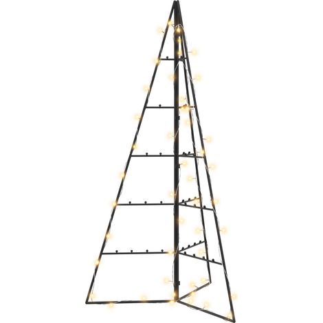 Sapin de noël en métal avec led KUOPIO 100 cm Blanc chaud Acier vidaXL (1/5)